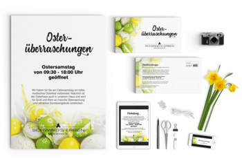 Corporate Design Werbung Ostern Modehaus Schwind's Erben Görlitz 2017