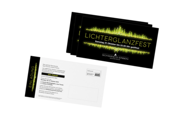 Werbepostkarte Görlitz Einladung Lichterglanzfest Schwind's Erben 2018