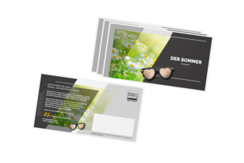 Werbepostkarte personalisiert Görlitz Sonnenbrillenaktion Augenoptik Wünsche 2019