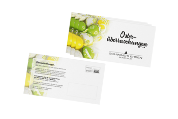 Flyer Werbepostkarte 2-seitig Görlitz Schwind's Erben Ostern 2017