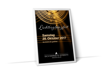 Plakaterstellung Görlitz Lichterglanzfest 2017 Modehaus Schwind's Erben
