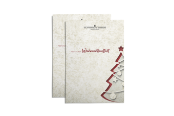 Briefpapier Görlitz Modehaus Schwind's Erben Weihnachten 2016