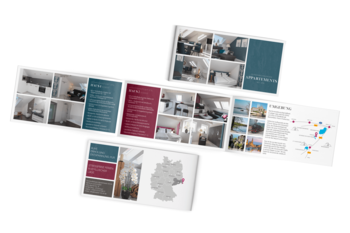 Angebots-Flyer 6-seitig Ferienwohnungen "Appartements mit Stil" Carola Glaser