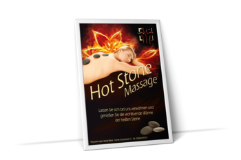 Plakat Görlitz Hot Stone Massage Physiotherapie Kliese