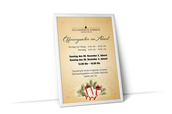 Foto vom Plakat Weihnachten im Modehaus Schwind's Erben Görlitz 2015