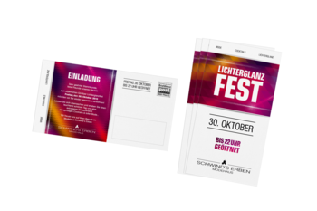 Werbepostkarte Görlitz Einladung Lichterglanzfest Schwind's Erben 2015