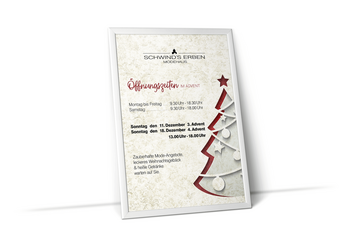 Foto vom Plakat Weihnachten im Modehaus Schwind's Erben Görlitz 2016